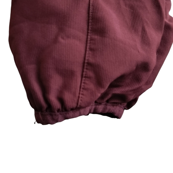M446)Adidas Men Maroon Burgundy Zip Front Track Hoodie Windbreaker Medium - Picture 5 of 11